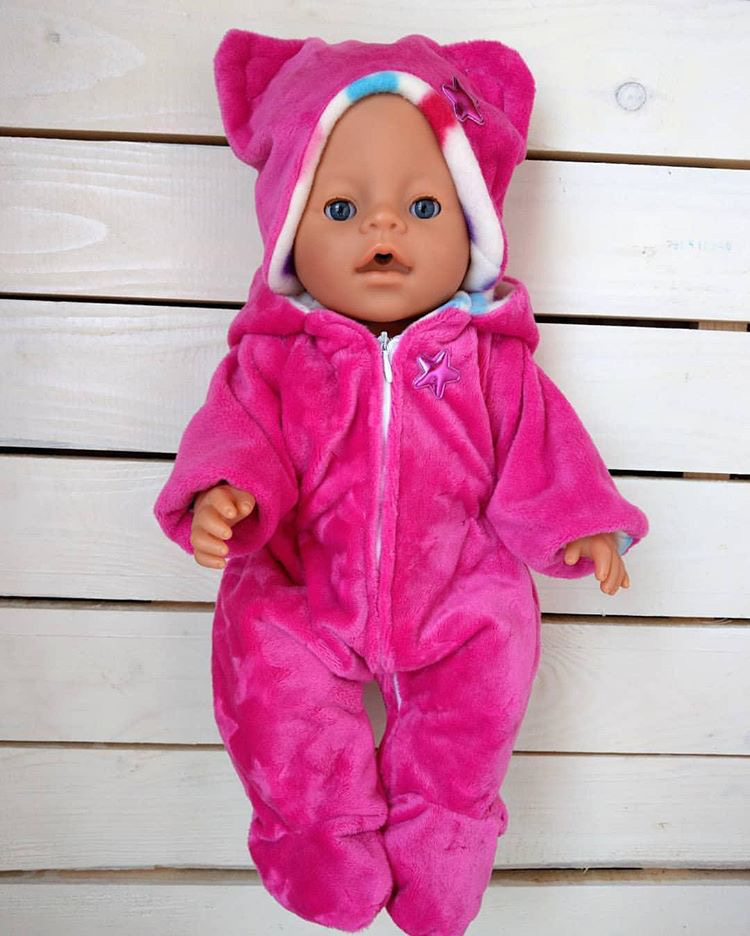 

Одежда для куклы Беби Берн Зимний комбенизон 40-44 см. Toys Малиновый Плюш Ручная работа