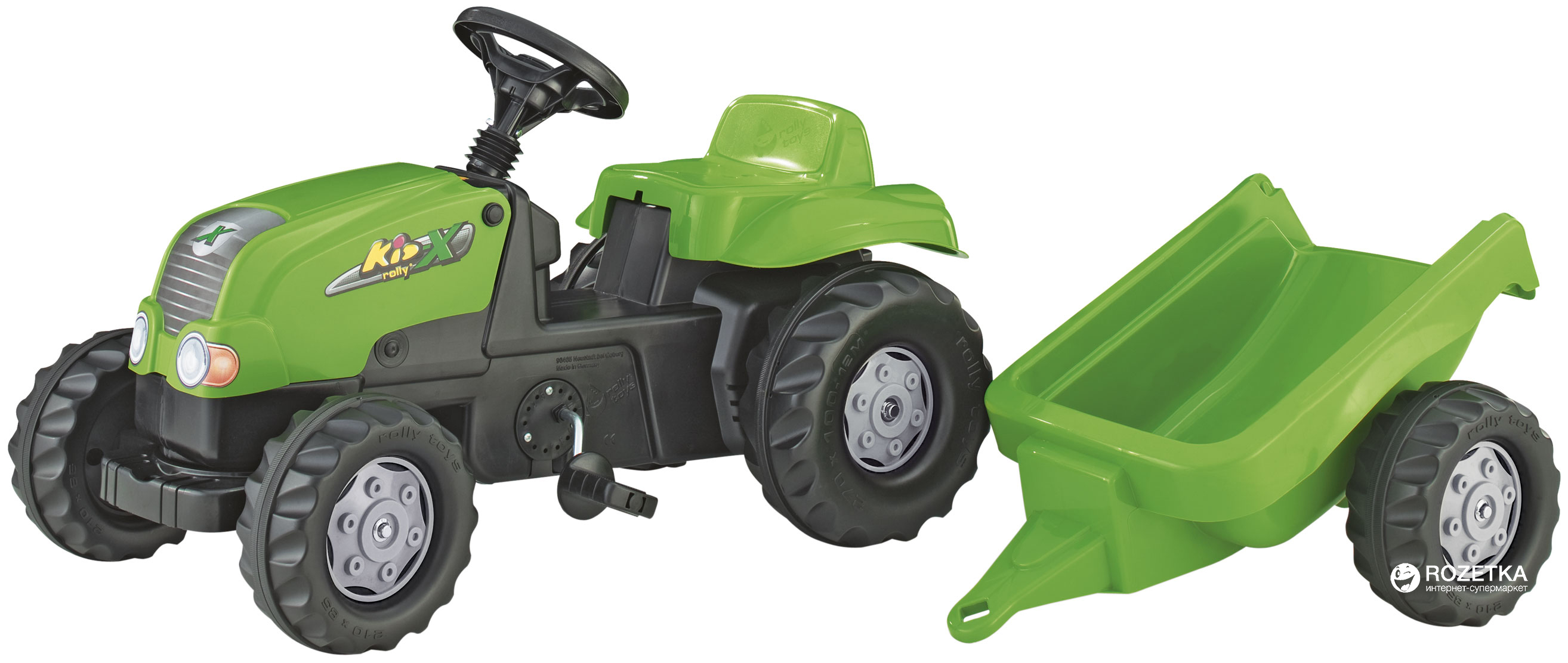 

Веломобиль Rolly Toys Трактор с прицепом RollyKid-X Зеленый (012169)