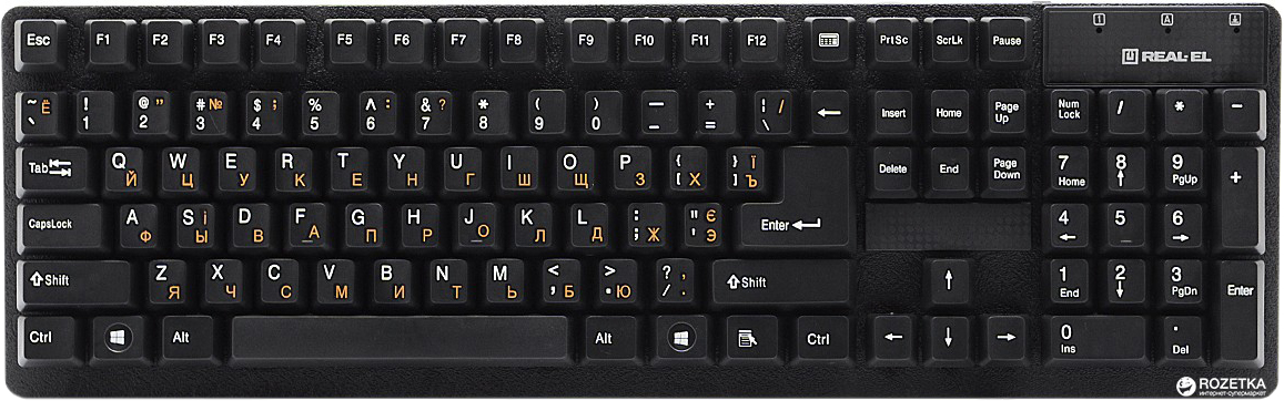

Клавиатура проводная Real-El Standard 501 USB