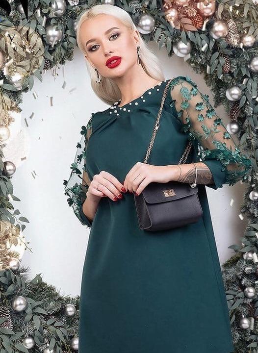 

Платье G&M k-62124 - Размер цвет бутылка, Платье G&M k-62124 44-46 Размер цвет бутылка
