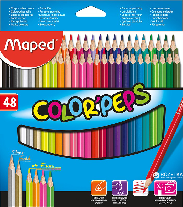 

Карандаши цветные Maped Color Peps Classic 48 цветов (MP.832048)