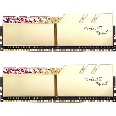 

Модуль памяти для компьютера DDR4 16GB (2x8GB) 3200 MHz Trident Z Royal RGB Gold G.Skill (F4-3200C16