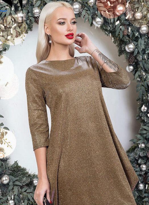 

Платье G&M k-62142 - Размер цвет золото, Платье G&M k-62142 44-46 Размер цвет золото