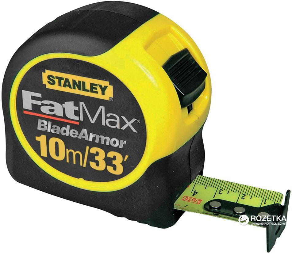 Рулетка измерительная Stanley FatMax Blade Armor 10 м (33 фут.) х 32 мм ...