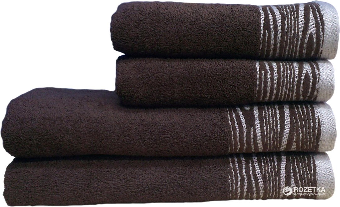 

Махровое полотенце Home Line Tree 102004 70х140 Темно-коричневое