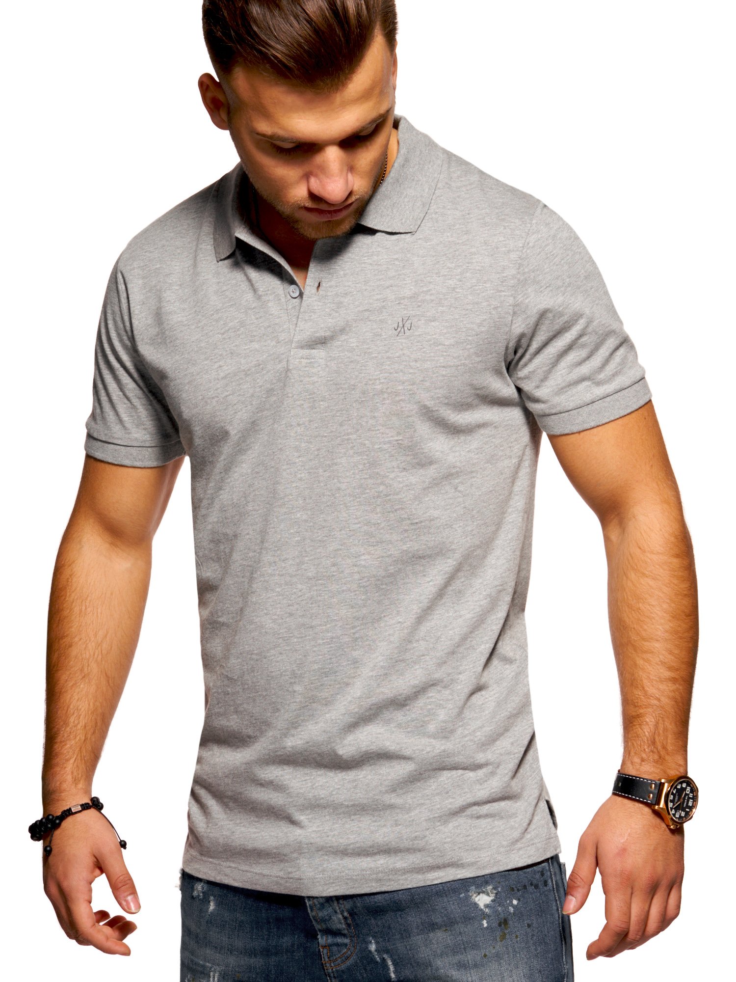 

Поло Jack & Jones Light Grey Melange XXL светло-серый