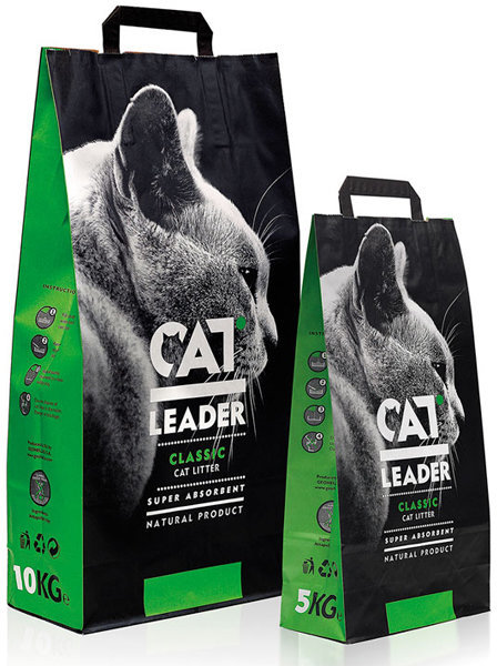 

Наполнитель туалетов для кошек Cat Leader Classic супервбираючий (5200357801298) 10 кг 10 л