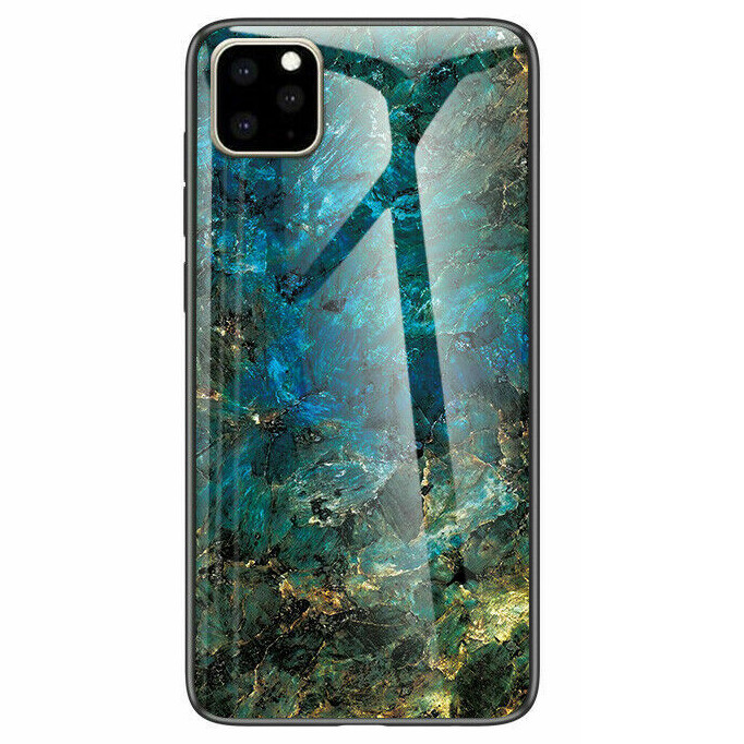 

TPU+Glass чехол Epik Luxury Marble для Apple iPhone 11 Pro Max (6.5") Морская волна