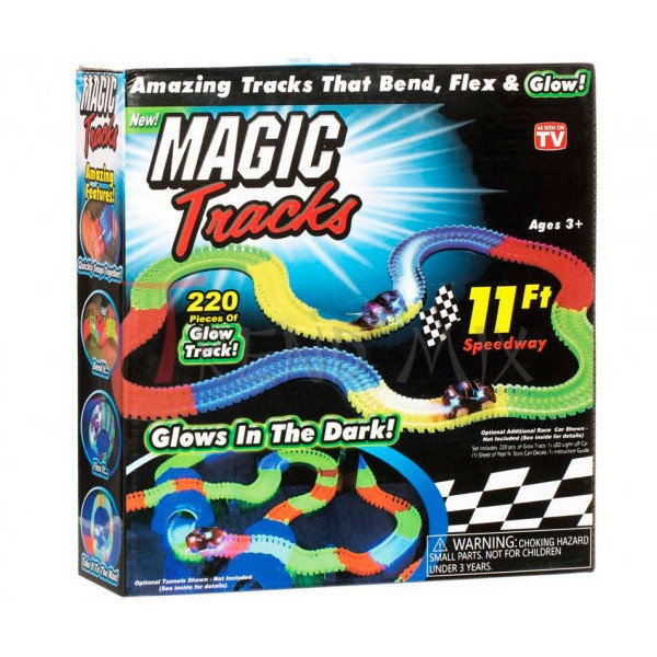 

Набор Magic Tracks 220 деталей светящаяся гоночная трасса меджик трек автотрек трасса мэджик супер трасса