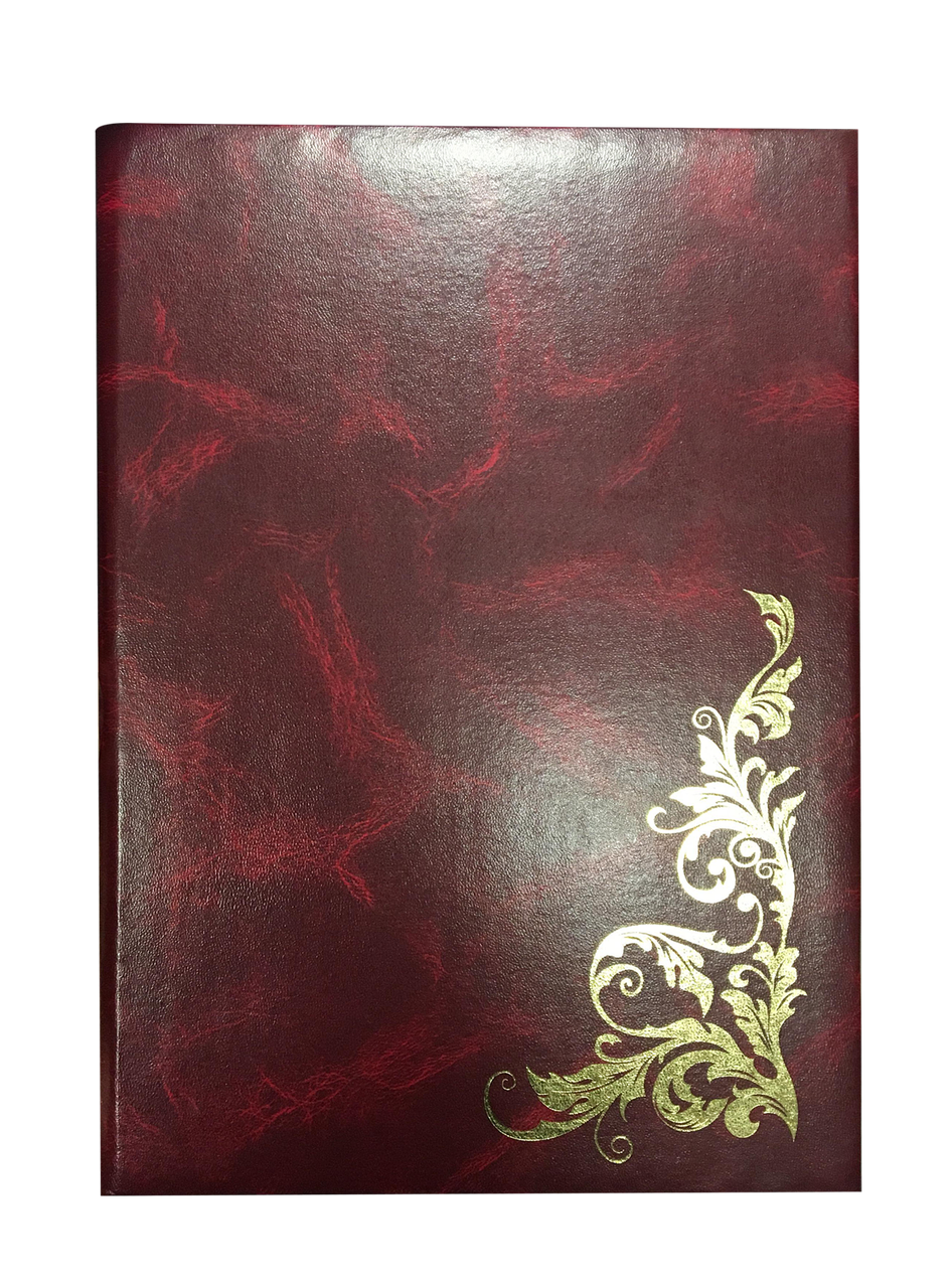 

Папка "Узор", А4+, балакрон, бардовая