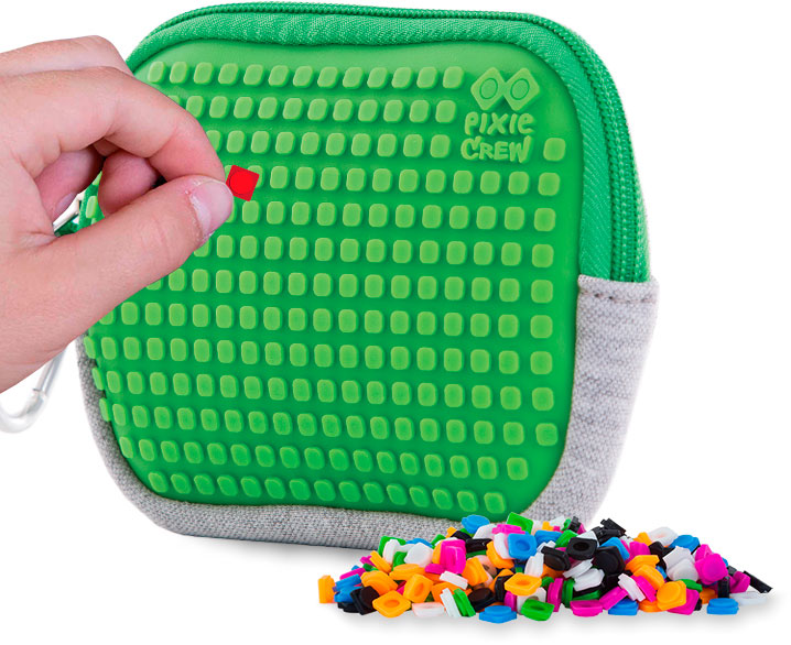 

Кошелек для мелочей Pixie Crew Crazy Colors серый и салатовый (PXA-07-24)