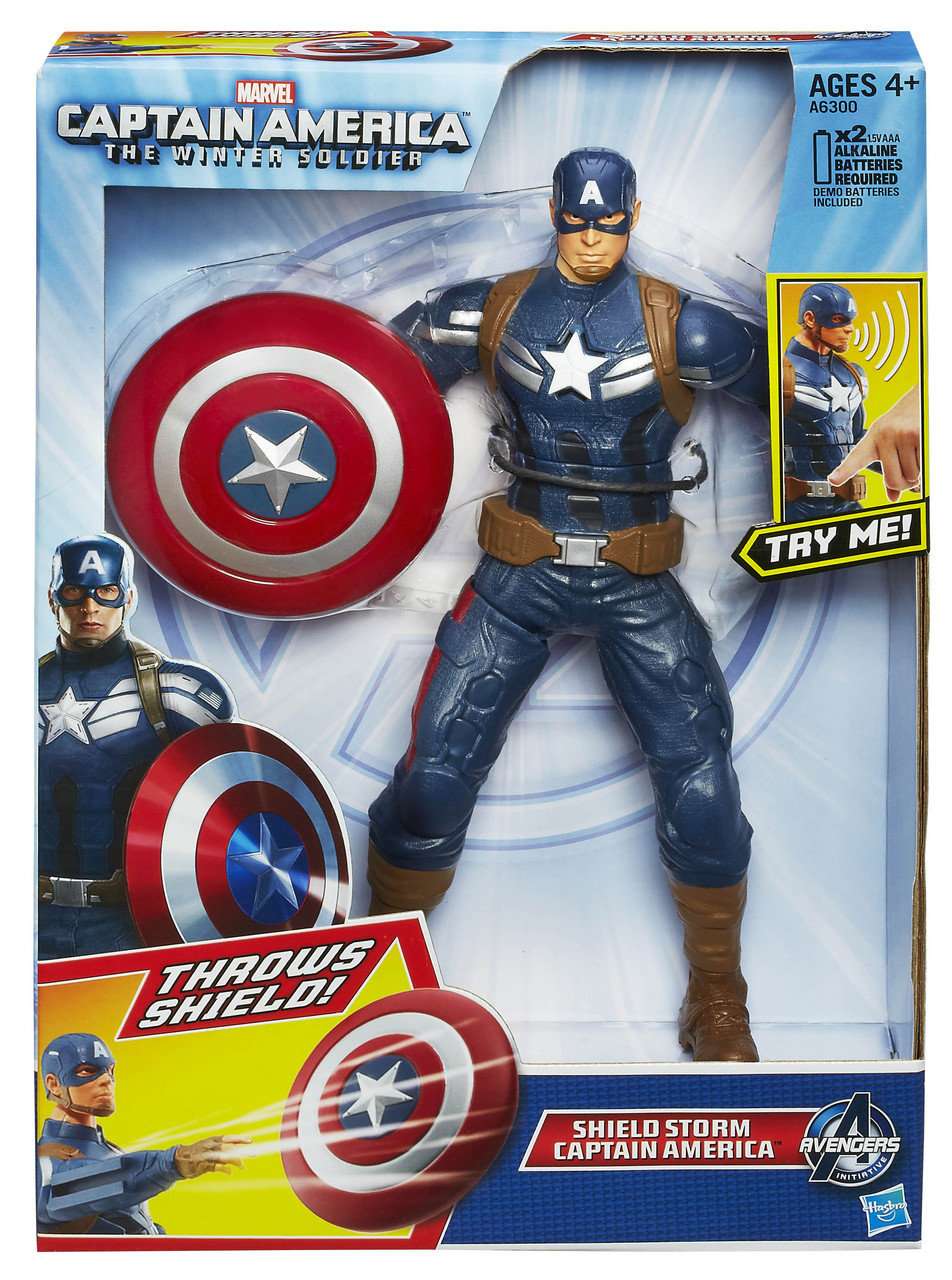 

Говорящая игрушка Капитан Америка 25 см, летающий щит - Captain America, The Winter Soldier, Hasbro - 156169