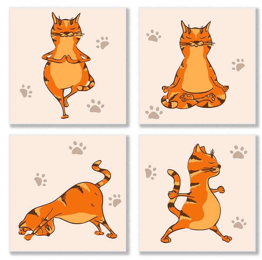 

Картина по номерам Полиптих Yoga-cat Идейка (KNP010) (111166)