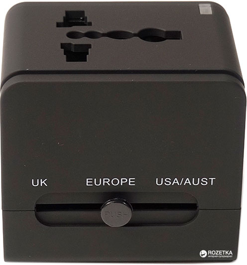 Акция на Переходник сетевой PowerPlant универсальный c USB (DV00DV5067) от Rozetka UA