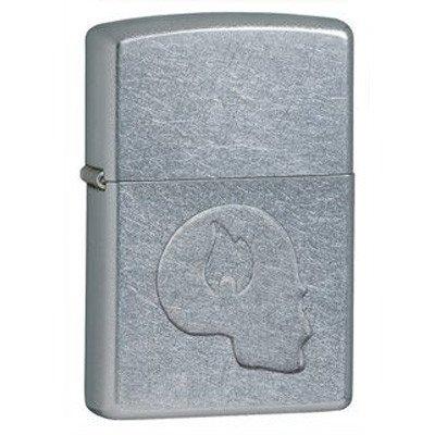 

Бензиновая зажигалка Zippo 24362 SKULL & FLAME (Череп и пламя).