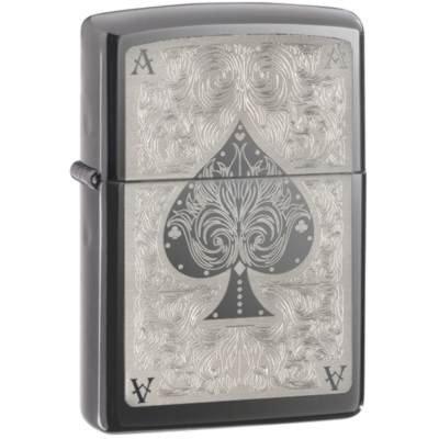 

Зажигалка бензиновая Zippo 28323 Ace Filigree, Туз филигрань.