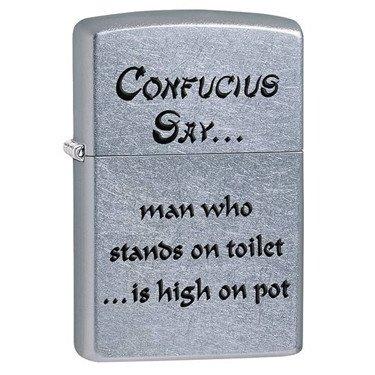 

Зажигалка Zippo 28459 CONFUCIUS SAY TOILET