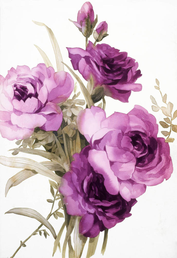 

Фотообои Арт-Обои Букет сиреневых цветов №5033 Мелкий песок