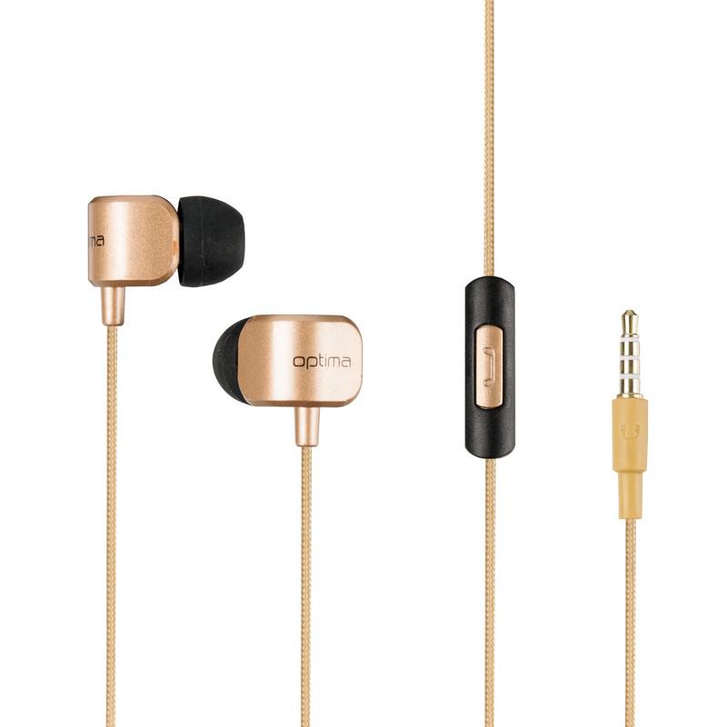 

Наушники Optima OM-380 Gold с микрофоном
