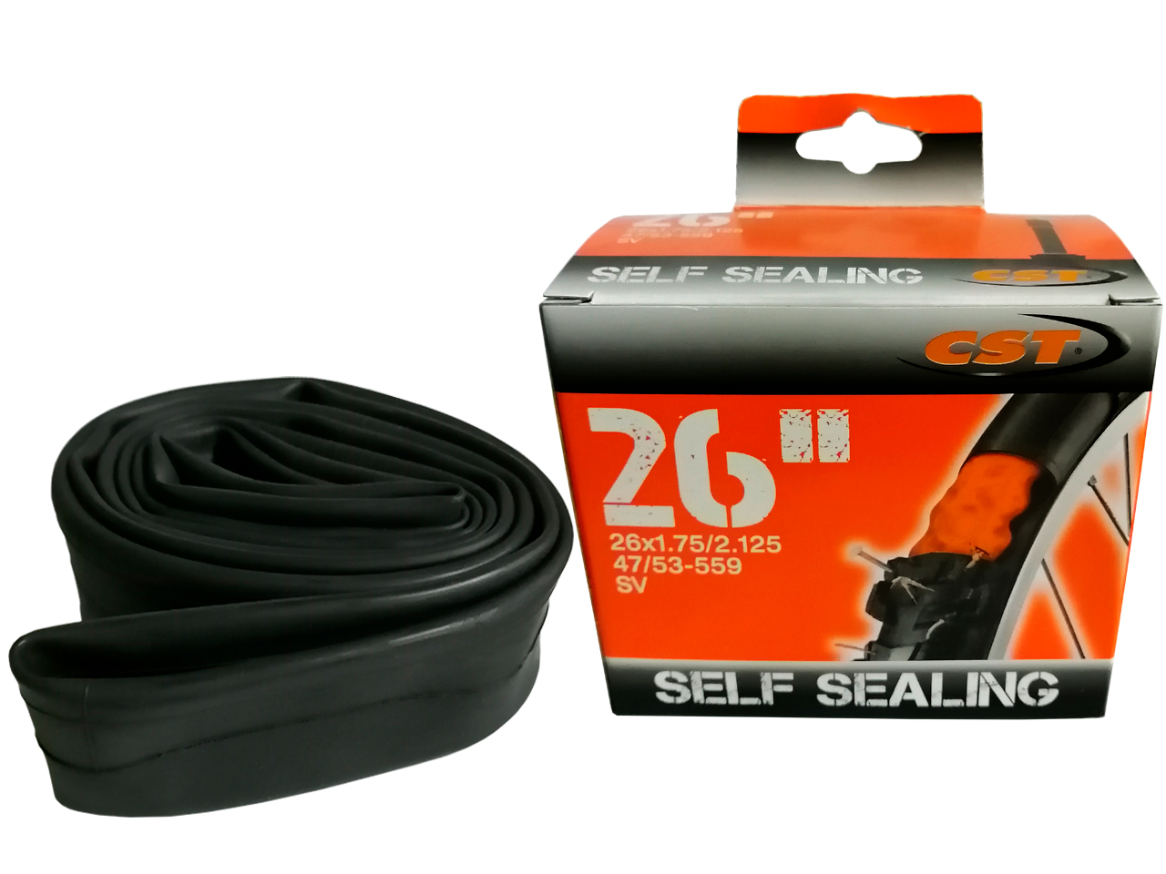 

Камера велосипедная 26"х1.75/2.125 CST (SV) self sealing (антипрокольний гель)