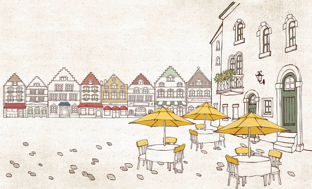 

Фотообои Арт-Обои кафе на площади №17126 Лоск