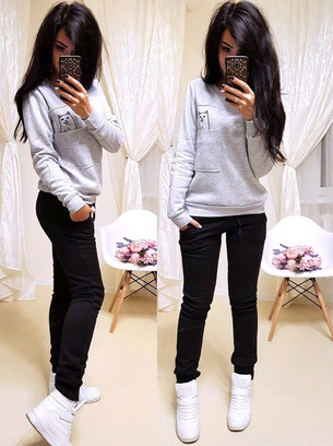 

Fashions • Костюм Meow Fashions XL серый (тк9094)