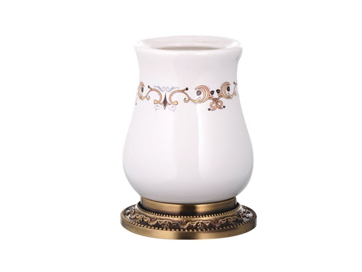 

Стакан для зубных щеток KUGU Medusa Freestand 750A (латунь, бронза, керамика)