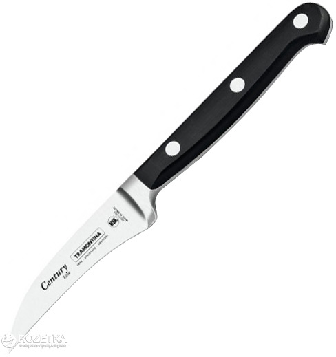 Акція на Кухонный нож Tramontina Century для чистки 76 мм Black (24001/103) від Rozetka UA