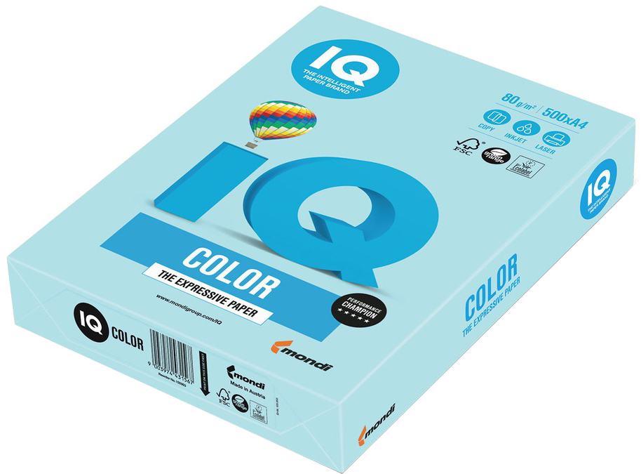 

Бумага IQ Color МВ30 голубой А4 80г/м2 500 листов (9003974400136)