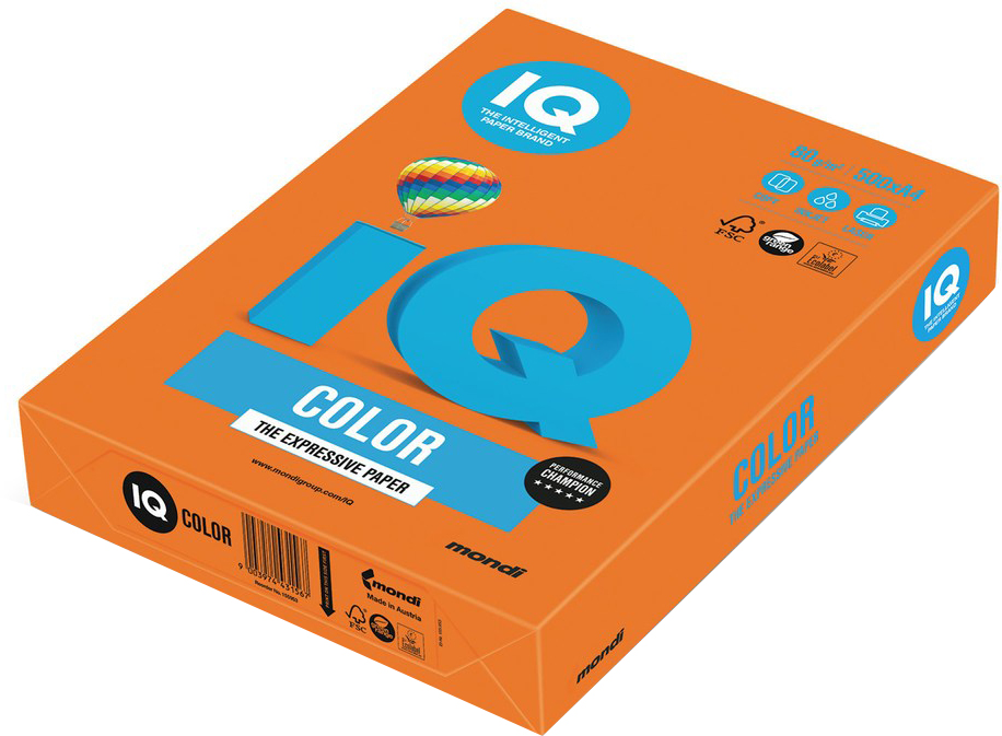 

Бумага IQ Color OR43 оранжевый А4 80г/м2 500 листов (9003974400860)