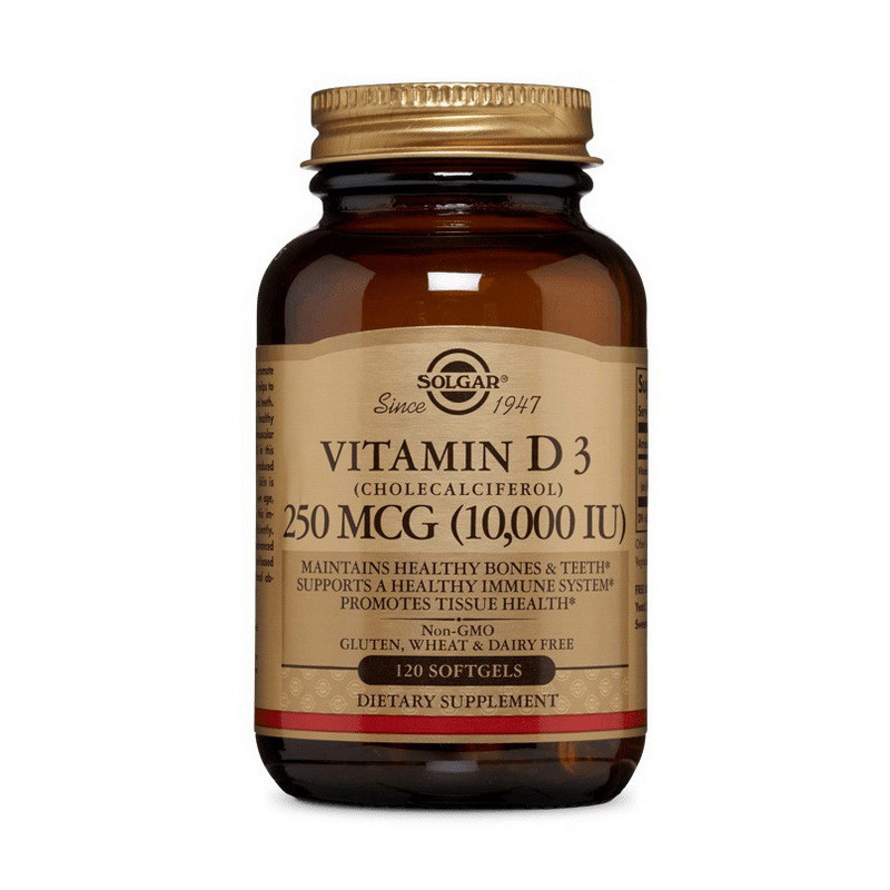 

Витамин Д3 Solgar Vitamin D3 250 мкг 10000 IU (120 sgels)