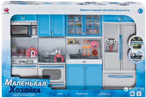 

Игровой набор Кухня Qun Feng Toys Маленькая хозяйка Голубая (26211B/R)
