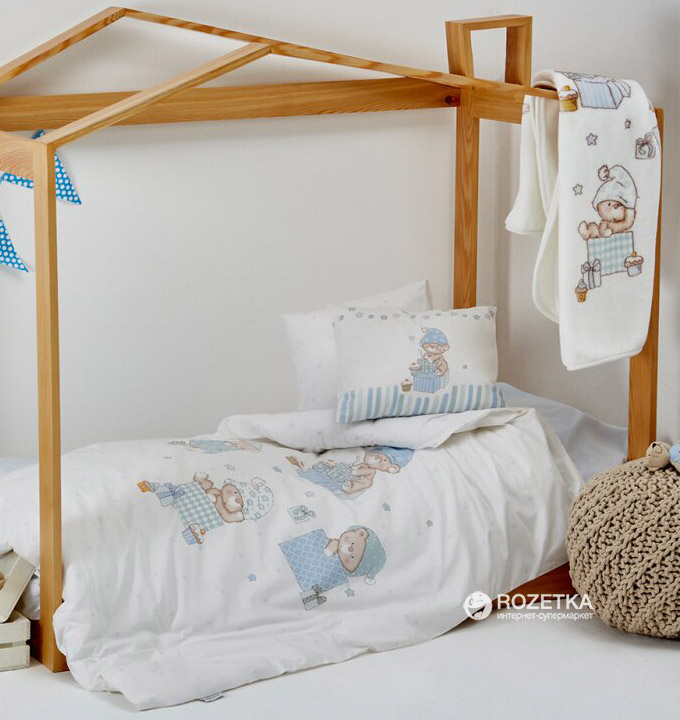 

Комплект постельного белья Karaca Home Ранфорс Funny Bears 100х150