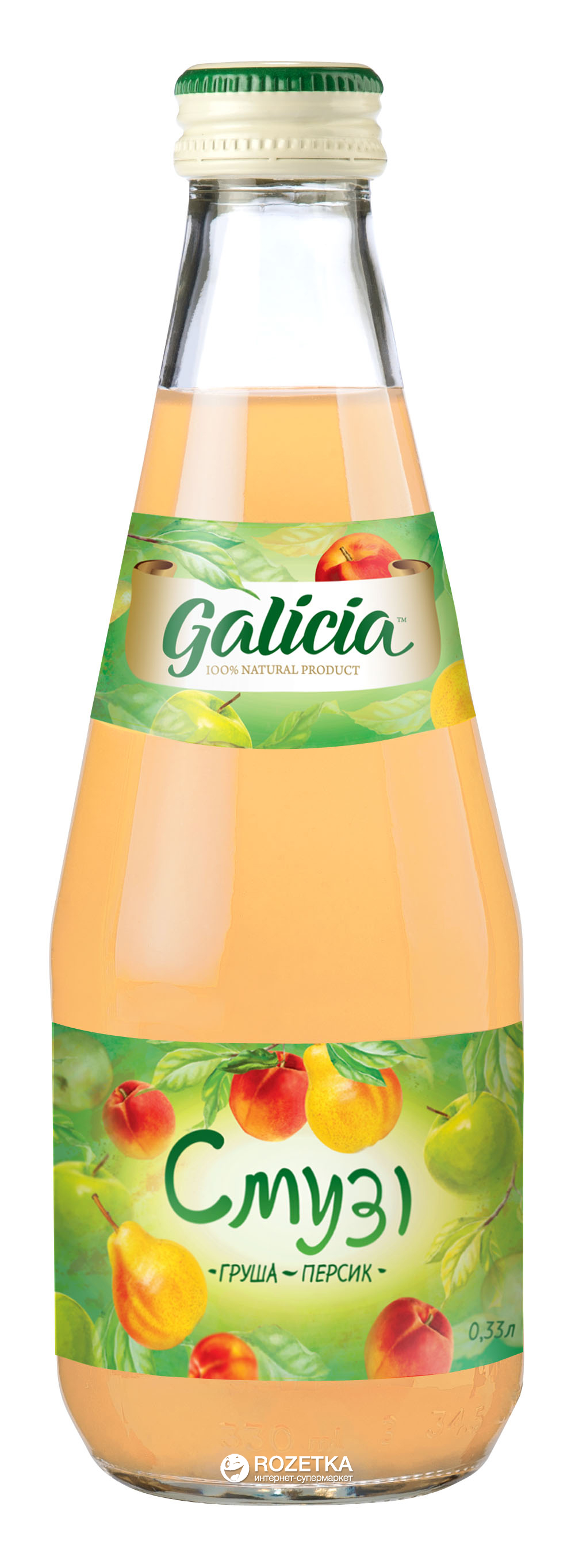 Акция на Упаковка сока с мякотью Galicia Смузи яблоко-груша-персик 0.3 л х 12 бутылок (4820209561074_4820209562972) от Rozetka UA