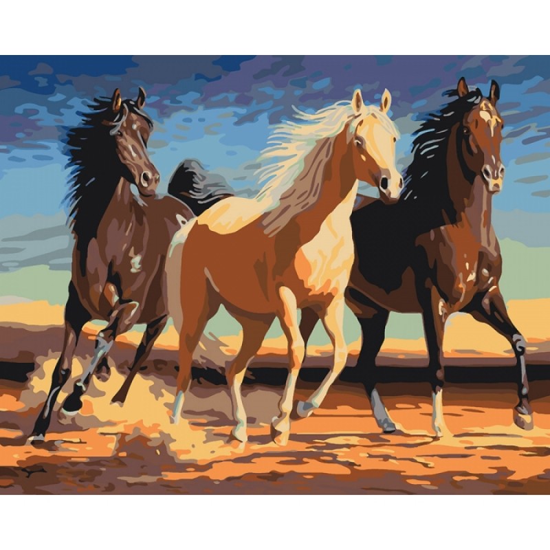 

Картина по номерам" "Табун 2" 40*50см