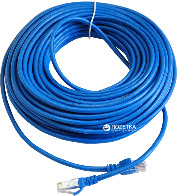 Патч-корд Atcom CAT5e RJ45 UTP 25 м Синий (9172) – низкие цены, кредит ...