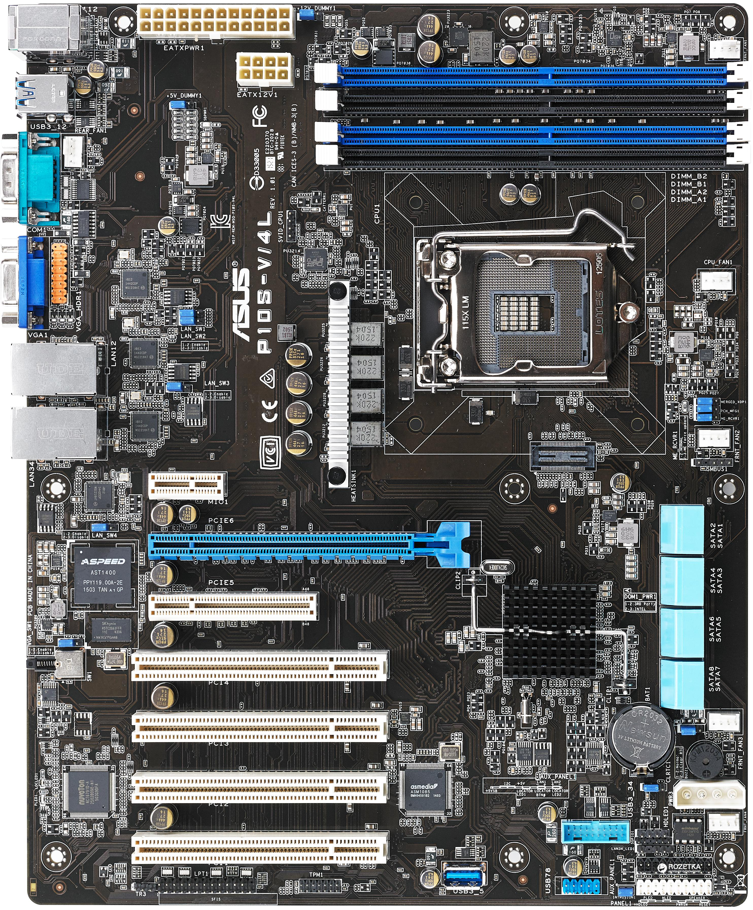 

Материнская плата Asus P10S-V/4L (s1151, Intel С236, PCI-Ex16)