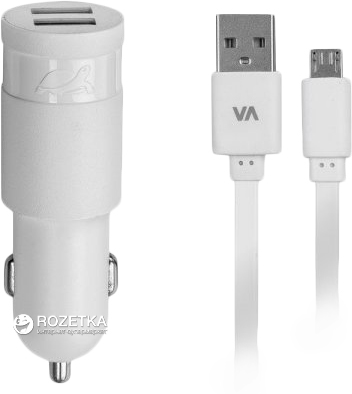

Автомобильное зарядное устройство RivaCase VA4223 WD1 White