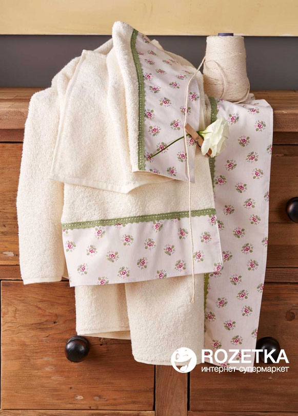 

Полотенце Karaca Home Хлопок 85x150 см Glory Krem-Yesil