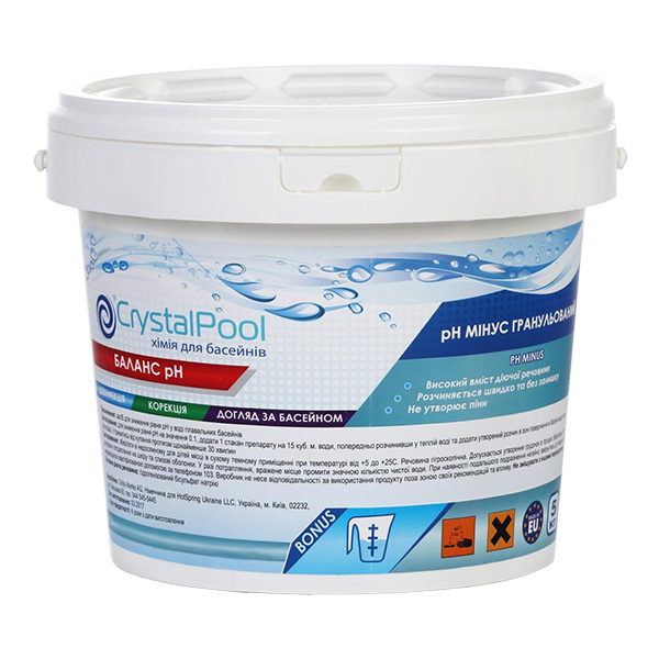

Препарат в гранулах Crystal Pool pH Minus 5 кг