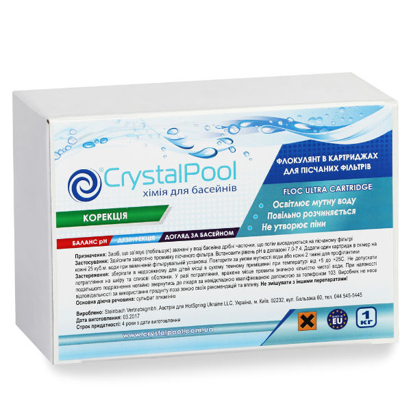 

Препарат для коагуляции Crystal Pool Floc Ultra 1 кг