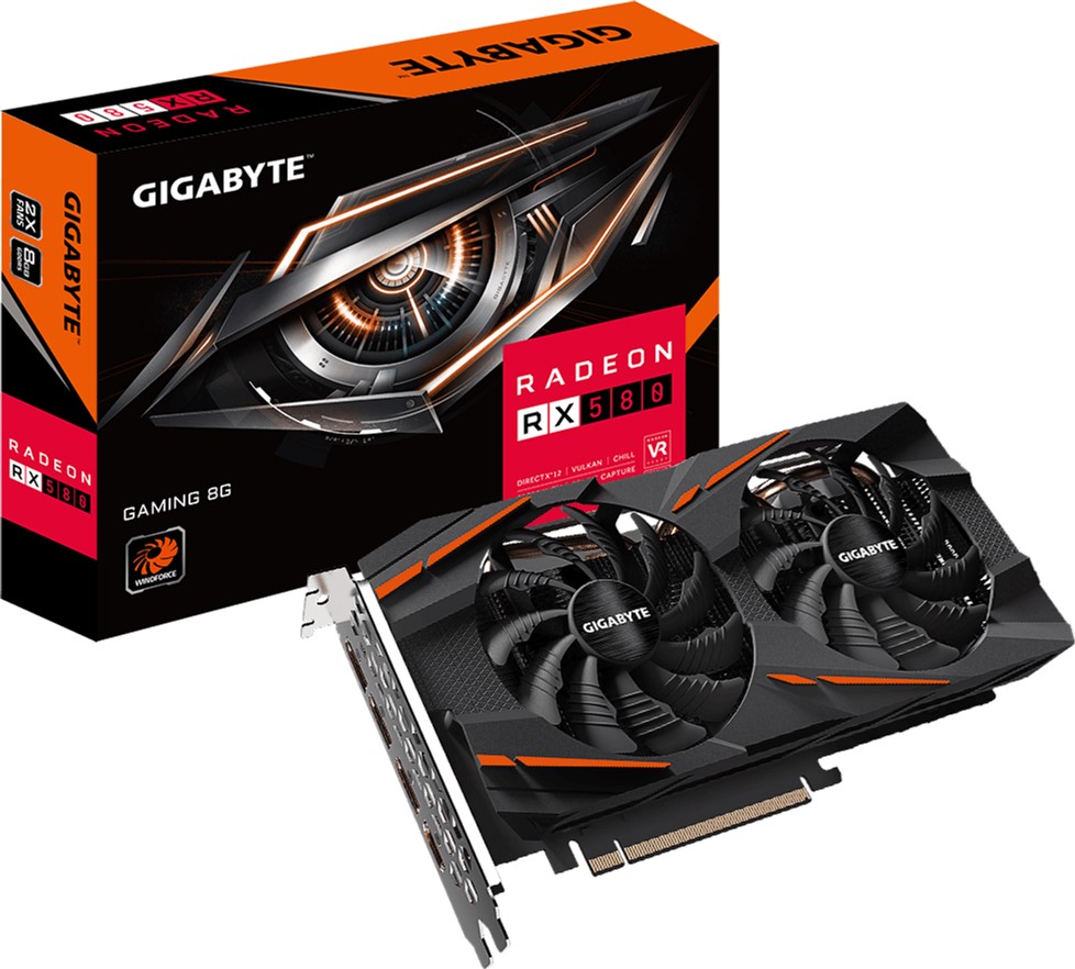 Видеокарта Gigabyte PCI-Ex Radeon RX 580 Gaming 8GB GDDR5 (256bit)  (1340/8000) (HDMI, 3 x DisplayPort) (GV-RX580GAMING-8GD) – отзывы  покупателей | ROZETKA