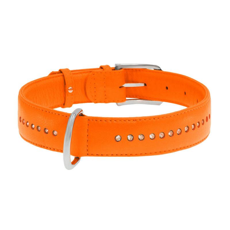 

Ошейник WAUDOG Glamour кожа оранжевый со стразами 38764 (4823089318387)