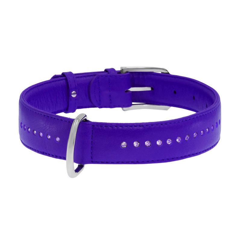 

Ошейник WAUDOG Glamour кожа фиолетовый со стразами 38829 (4823089318165)