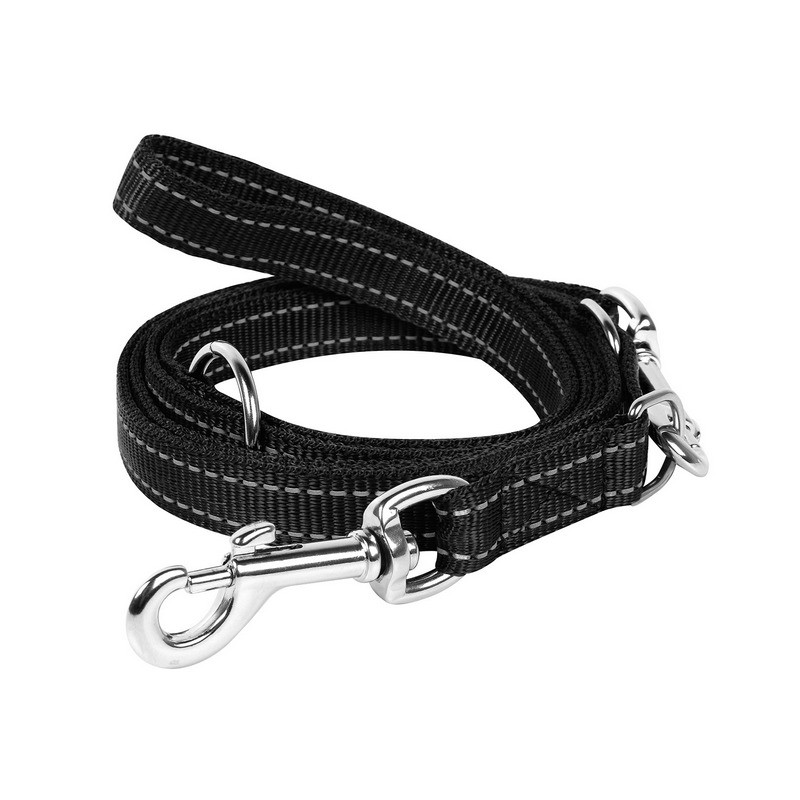

Поводок-перестежка двойной DOG Extreme нейлон черный 43301 (4820082494605)