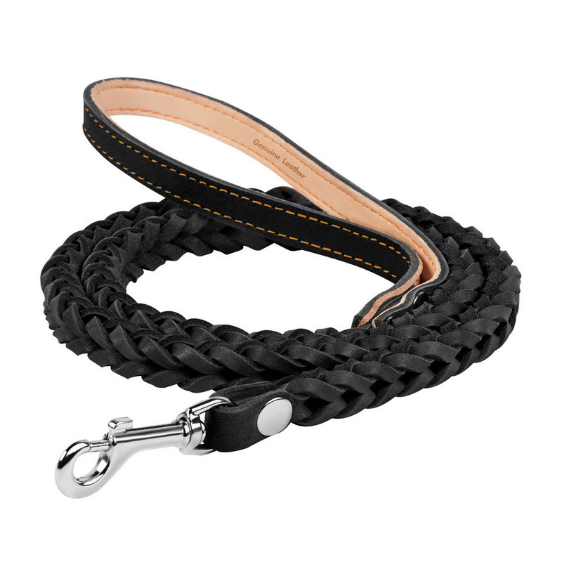 

Поводок CoLLaR кожа черный квадратное плетение без прошивки 05281 (4820082492496)