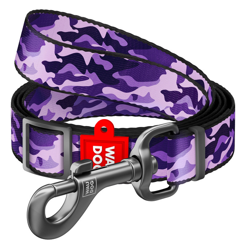 

Поводок WAUDOG Nylon фиолетовый камо нейлон разноцветный регулируемый 5307 (4823089325767)