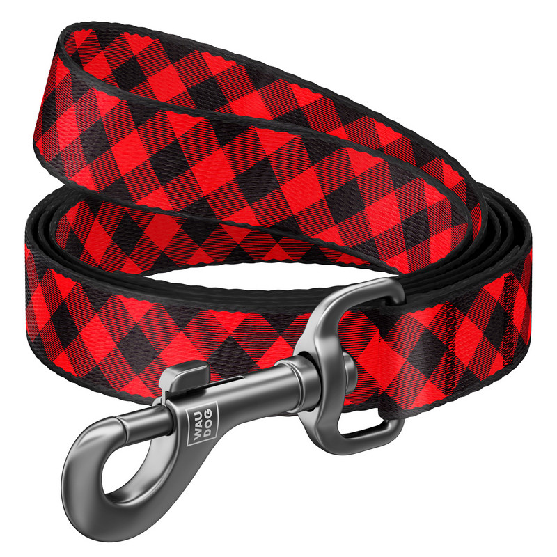 

Поводок WAUDOG Nylon Шотландка красная нейлон разноцветный 4854 (4823089317625)