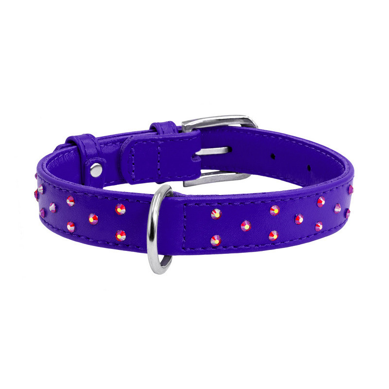 

Ошейник WAUDOG Glamour кожа фиолетовый с клеевыми стразами 32799 (4823089307145)