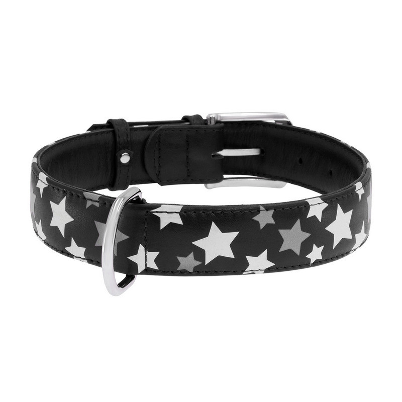

Ошейник WAUDOG Glamour кожа черный с узором Звездочка 35881 (4823089301402)